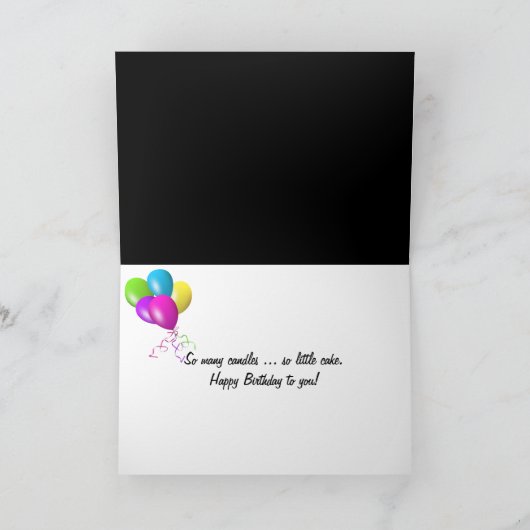 Carte Beaucoup de bougies sur Cupcake (Intérieur)