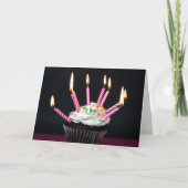 Carte Beaucoup de bougies sur Cupcake (Devant)