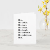 CARTE BEAUCOUP DE CHOSES QUE J'AIME SUR *LUI* NOTRE 1ER (Fleur jaune)