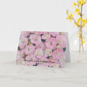 Carte Beaucoup de fleurs roses Love Bible Verse Card (Fleur jaune)