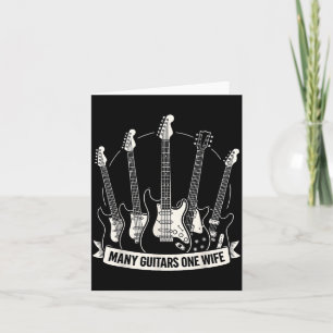 Carte Beaucoup de guitares une femme drôle musicien guit