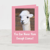 Carte Beaucoup De Mignonnes Llamas Anniversaire (Devant)