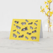 Carte Beaucoup de petits ânes (Fleur jaune)