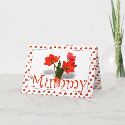 Carte Beaucoup de tulipes pour maman à la Messe dimanche (Devant)