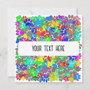 Carte Beaucoup D'Empreintes de pattes De Chiens Sur Tout