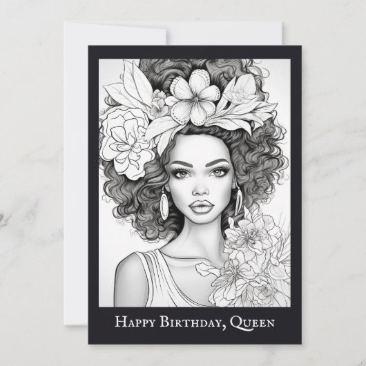 Carte Beauté afro-américaine | Couleur de votre propre c (Devant)