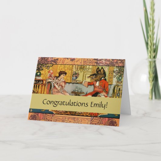 Carte Beauté Beast Classic Fairy Tale Caractères (Devant)