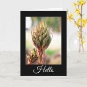 Carte beauté blanche, Bonjour.. (Fleur jaune)