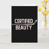 Carte Beauté certifiée drôle argot hockey sur glace Whee (Fleur jaune)