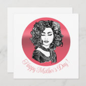 Carte Beauté ch bouclés - fête des mères (Devant / Derrière)