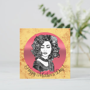 Carte Beauté cheveux bouclés - fête des mères