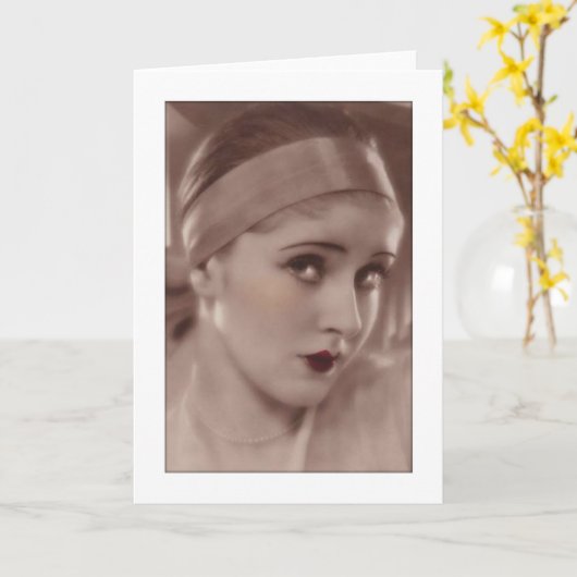 Carte beauté coy de l'âge déco (Fleur jaune)