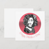 Carte Beauté de cheveux bouclés - fête des mères (Devant / Derrière)