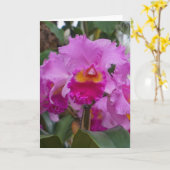 Carte Beauté d'orchidée (Fleur jaune)