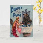 Carte Beauté et la Bête Vintage (Fleur jaune)