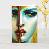 Carte Beauté mystique Déesse dorée (Fleur jaune)