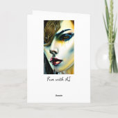 Carte Beauté Mystique Déesse Vampire Dorée   (Dos)