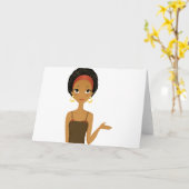 Carte Beauté noire (Fleur jaune)