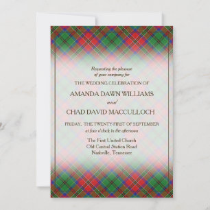 Carte Beauté Tartan Clan MacCulloch Plaid Écossais