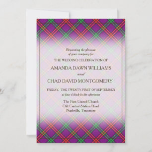Carte Beauté Tartan Clan Montgomery Plaid Écossais