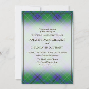 Carte Beauté Tartan Clan Oliphant Plaid Écossais