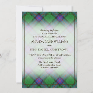 Carte Beauté tartane Clan Armstrong Plaid écossais