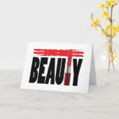 Carte Beauté Typographie Lipstick (Fleur jaune)