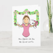 Carte Beautician Cartoon Funny Thank You from Customer (Devant)