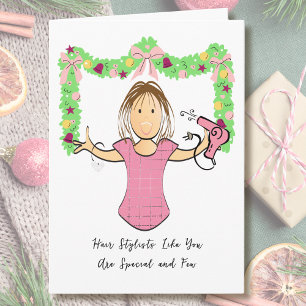 Carte Beautician Dessin Animé Drôle Merci du Client