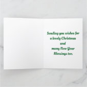 Carte Beautiful Cardinal Christmas Greeting Card (Intérieur)