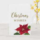 Carte Beautiful Christmas Wishes Holiday Greeting Card (Fleur jaune)