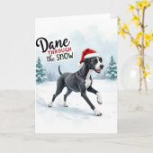 Carte Beautiful Great Dane Card (Fleur jaune)