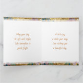 Carte Beautiful Impasto Butterfly and Flowers Blank (Intérieur)