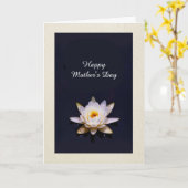Carte Beautiful Water Lily personalized Mother's Day (Fleur jaune)