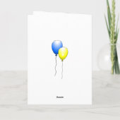 Carte Beaux ballons colorés (Dos)