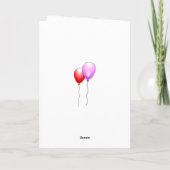 Carte Beaux ballons colorés (Dos)