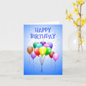 Carte Beaux ballons colorés (Fleur jaune)