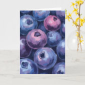Carte Beaux Bleuets | Peinture de Fruits (Fleur jaune)