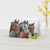Carte Beaux Chevaux Cheval Equestre Design (Fleur jaune)