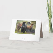 Carte Beaux chevaux et grange rustique (Dos)