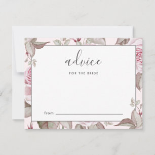 Carte Beaux conseils de roses roses pour la mariée