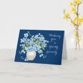 Carte Beaux floraux obtiennent des souhaits bons (Fleur jaune)