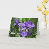 Carte Beaux Iris Violets Merci (Fleur jaune)