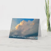Carte Beaux nuages Cancer Support Encouragement (Devant)