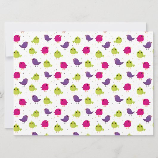 Carte Beaux oiseaux colorés (Devant)