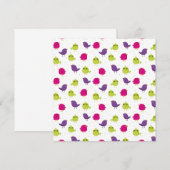Carte Beaux oiseaux colorés (Devant / Derrière)