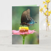 Carte Beaux Papillons (Fleur jaune)
