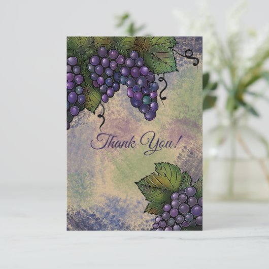 Carte Beaux Raisins et Feuilles luxuriants | Vous Custom (Debout devant)