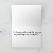 CARTE **BEAUX SOUHAITS NOUVELLEMENT** LE JOUR DU MARIAGE (Intérieur)