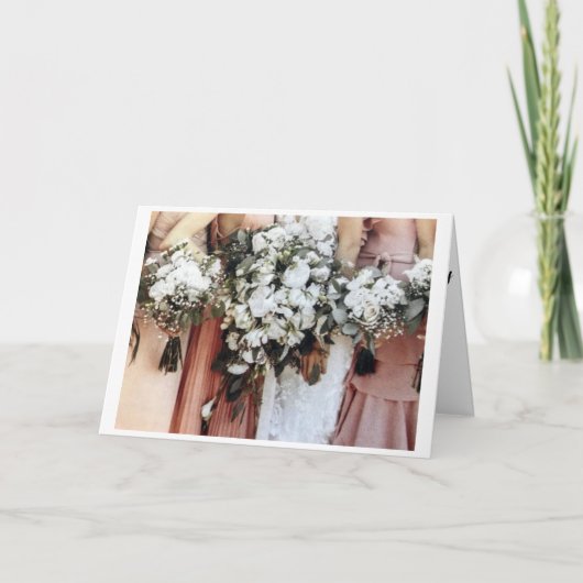 CARTE **BEAUX SOUHAITS NOUVELLEMENT** LE JOUR DU MARIAGE (Devant)